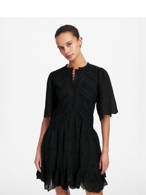 Madewell Eyelet Flutter Sleeve Mini Dress